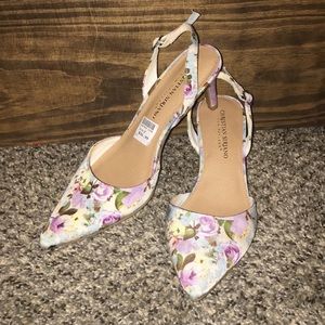 Christian Siriano Floral Heels